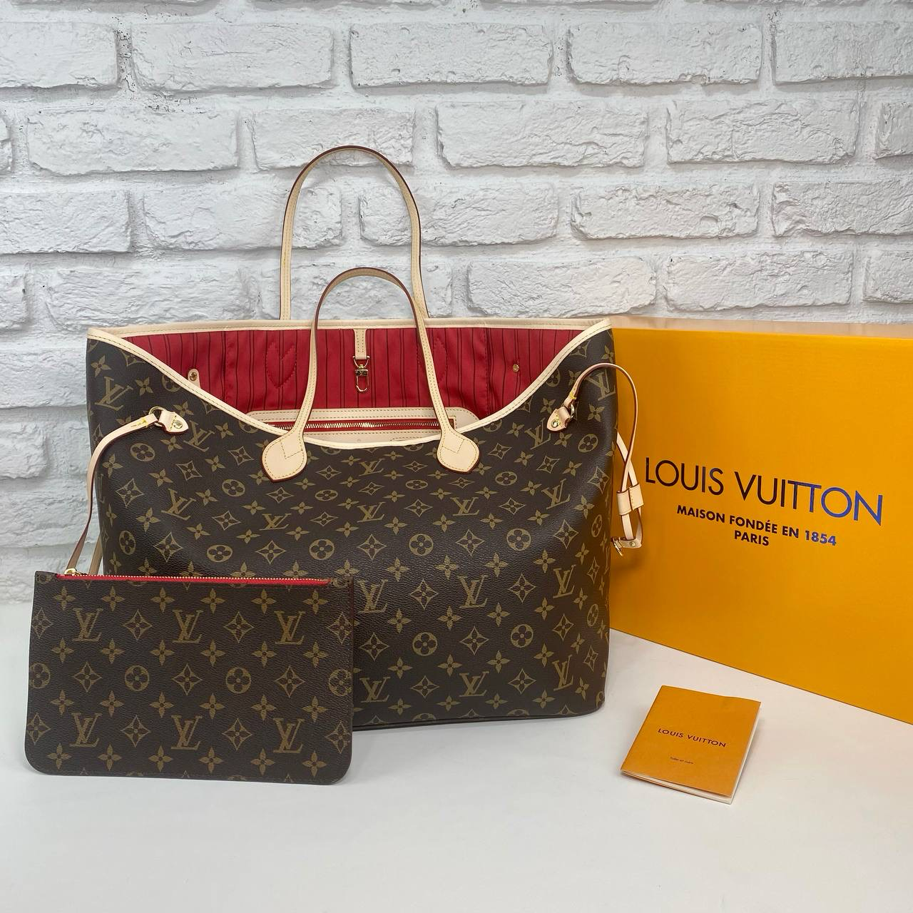 Louis V Neverfull Red Inside GM