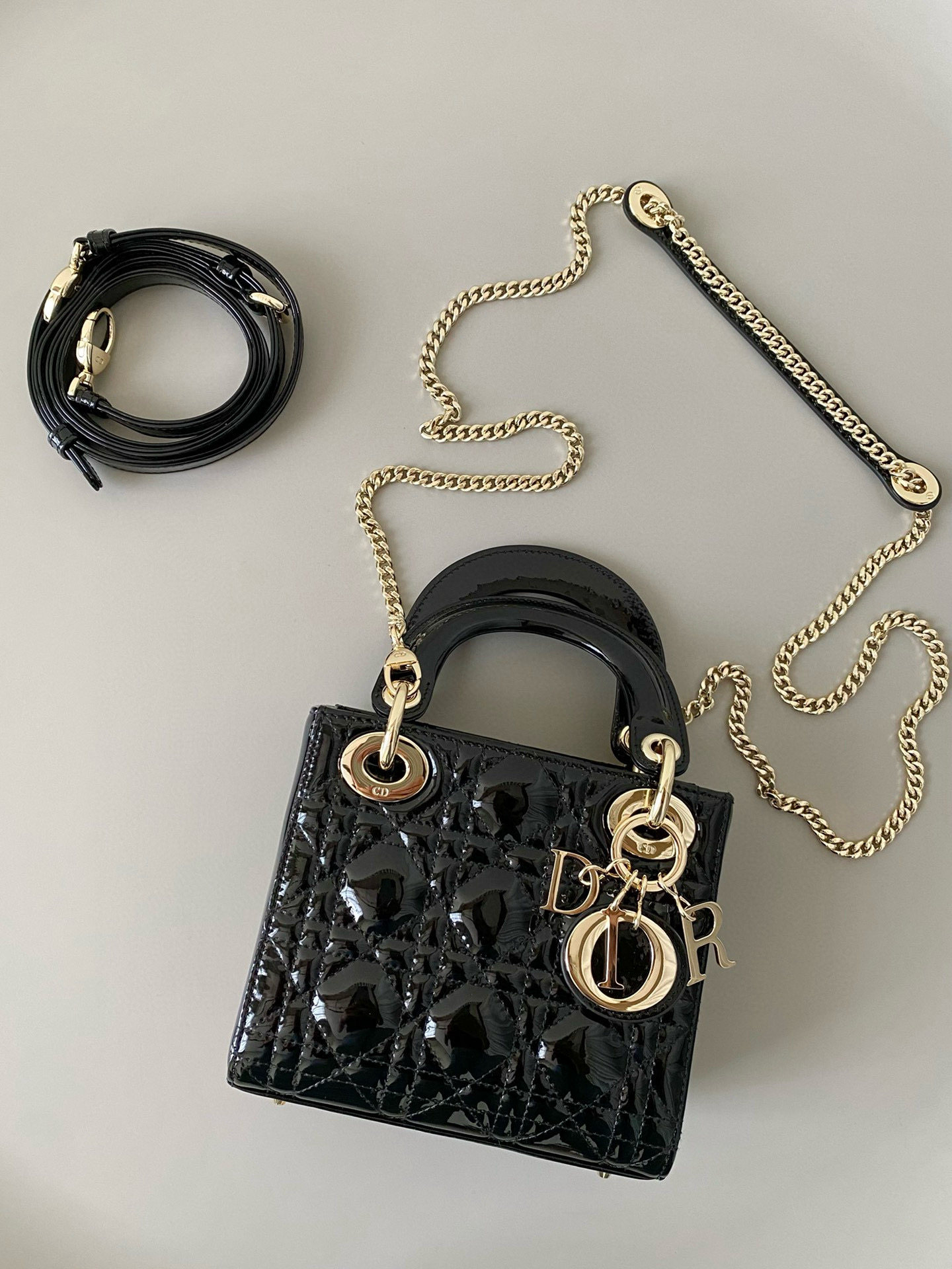 Christian D Lady Mini Black Patent